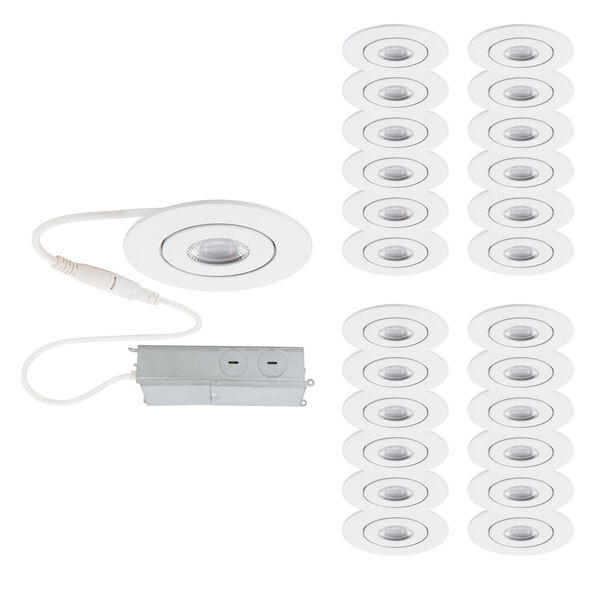 Lotos White LED Round Recessed Light Kit, Pack of 12, image 1