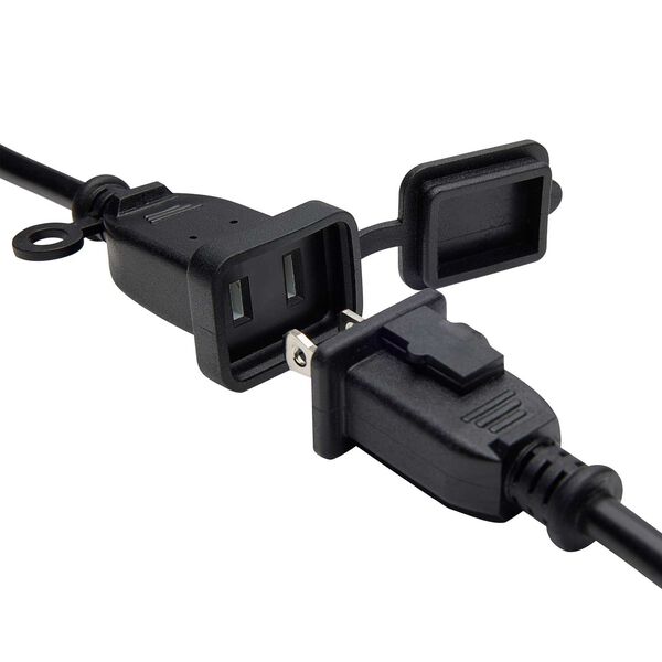 Black 24-Foot LED Socketed Cord and Plug, image 3