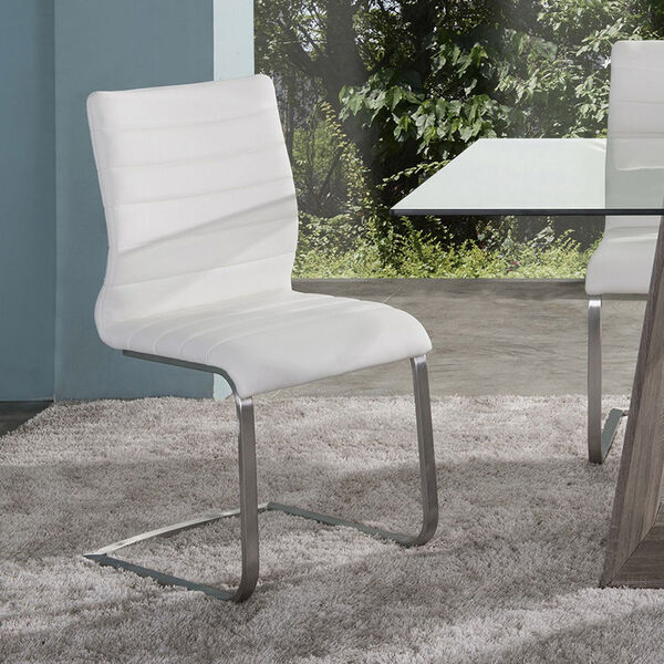 Fusion White with Black Wood Dining Chair, Set of Two, image 2