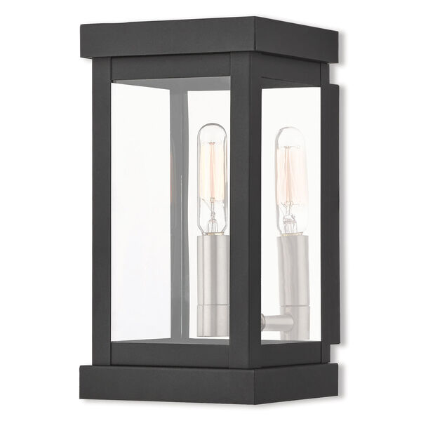 Hopewell Black 9-Inch One-Light Outdoor Wall Lantern, image 1