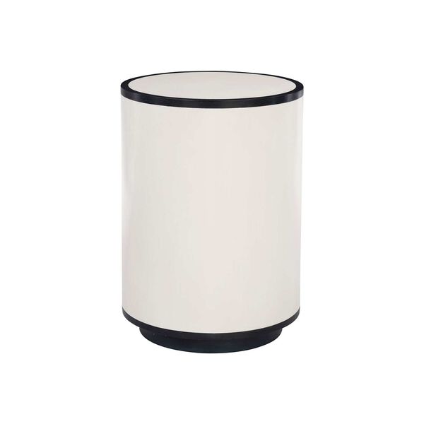 Silhouette Eggshell and Dark Onyx Accent Table, image 1