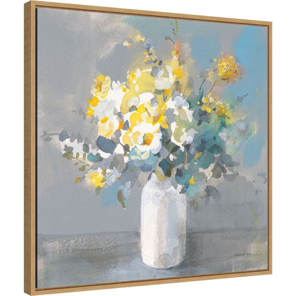 Danhui Nai Brown Touch of Spring I White Vase 22 x 22 Inch Wall Art, image 2