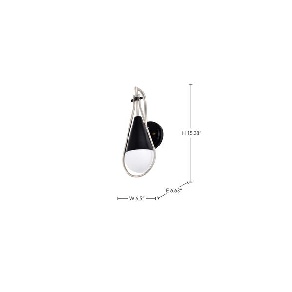 Admiral Matte Black One-Light Wall Sconce, image 4