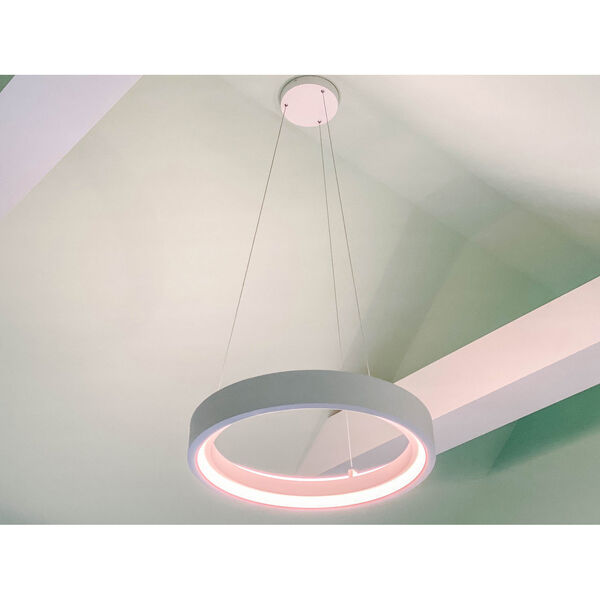 I-Corona Matte White LED Single Pendant, image 14