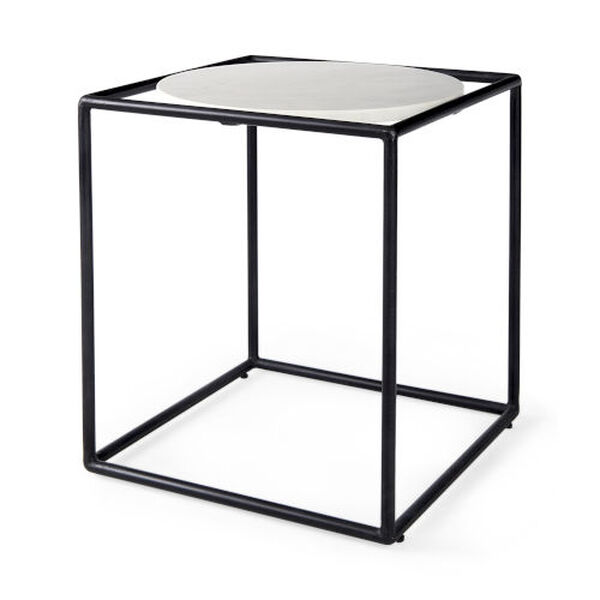 Austen White and Black Side Table, image 1