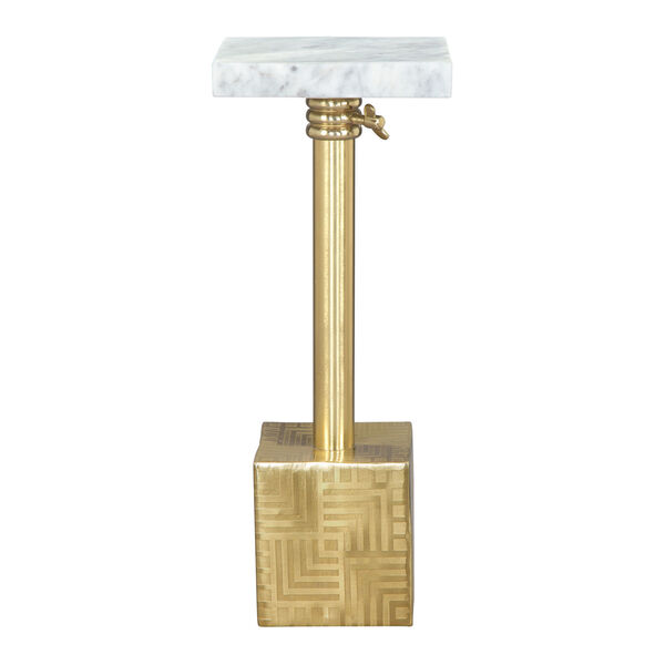 Josef White and Gold Side Table, image 2