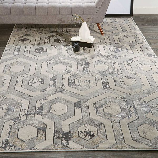 Micah Gray Taupe Silver Area Rug, image 3