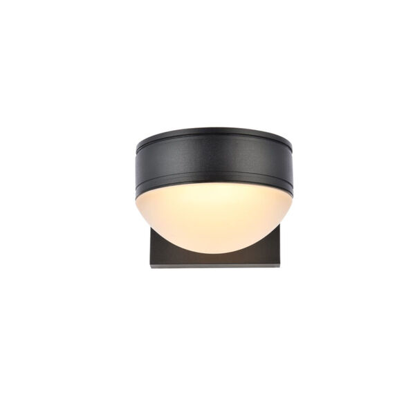 Raine Black 340 Lumens Eight-Light LED Outdoor Wall Sconce, image 1