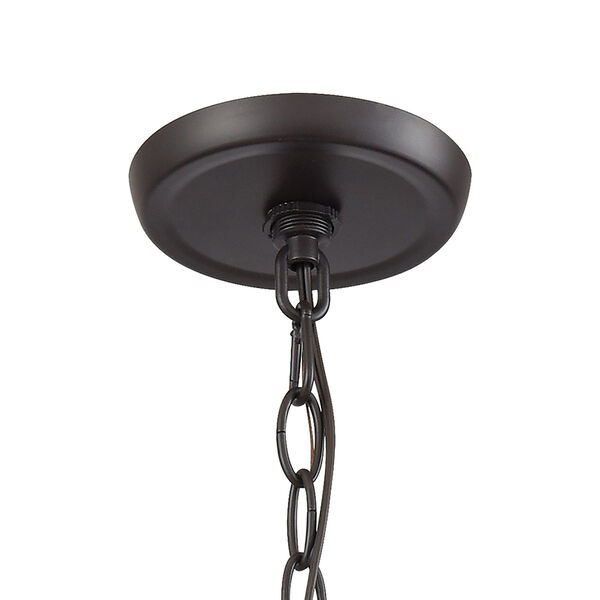 Kingston Oil Rubbed Bronze and Brushed Antique Brass Six-Light Chandelier, image 3