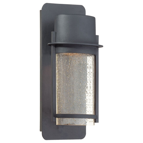 Artisan Lane Black One-Light Outdoor Wall Mount with Clear Seeded Glass, image 1