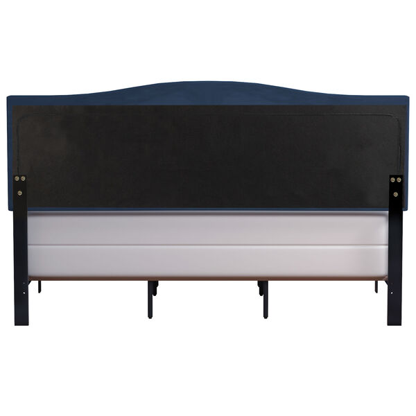 Kiley Black And Blue Velvet Upholstered Bed, image 5