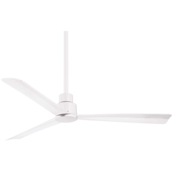 Simple Flat White 52-Inch Outdoor Fan, image 1