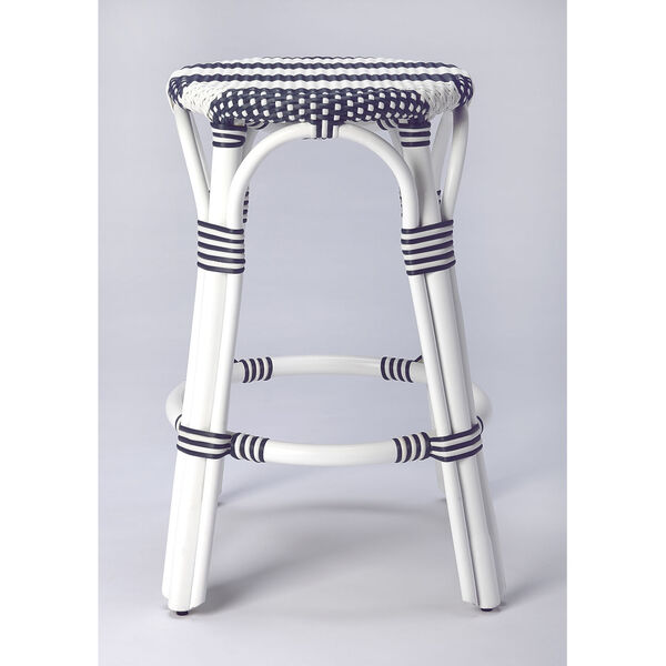 White 24-Inch Counter Bar Stool, image 3