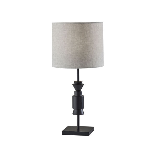 Elton Black Wooden Accent One-Light Table Lamp, image 1