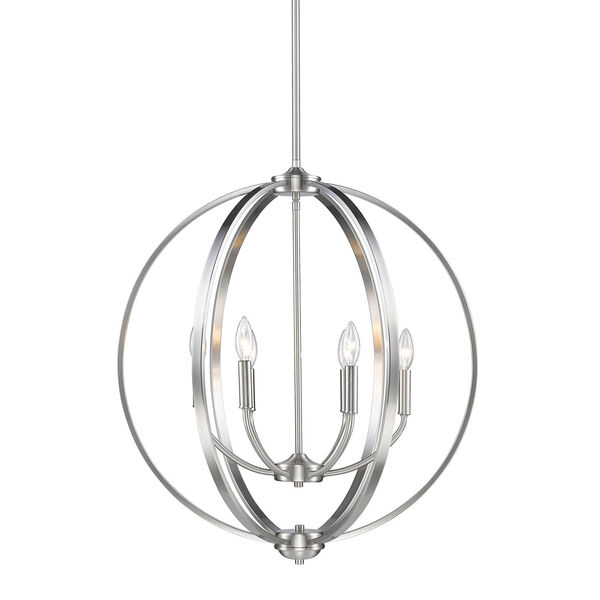 Colson Pewter Six-Light Chandelier, image 1