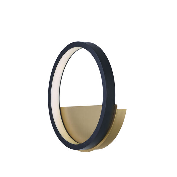 Hoopla Black and Gold LED Wall Sconce ADA, image 1