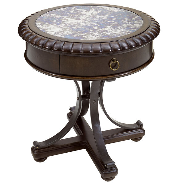American Chapter Rye 26-Inch Briarwood Lamp Table, image 1