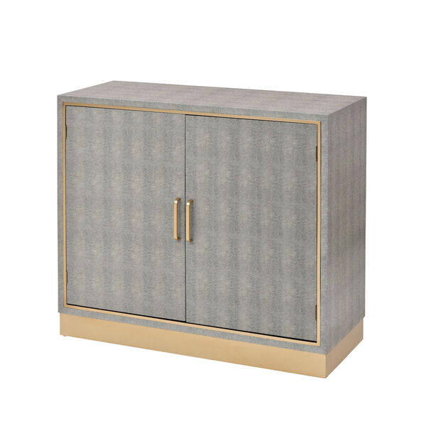 Sands Point Grey and Gold Two-Door Cabinet, image 5