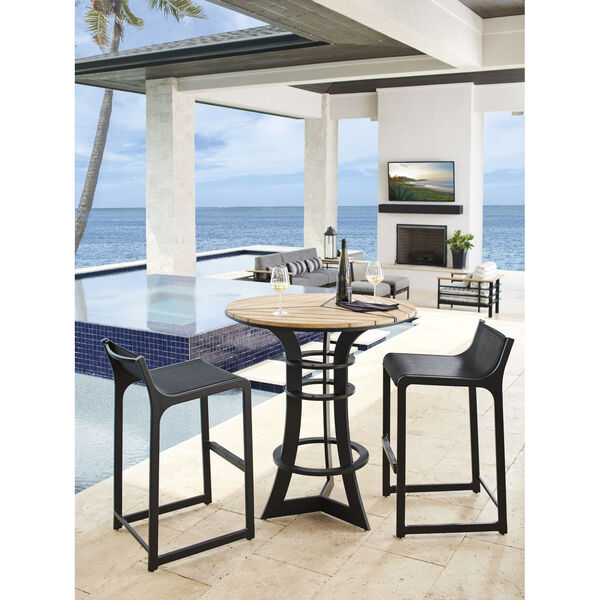 South Beach Dark Graphite and Light Brown Bistro Table, image 2