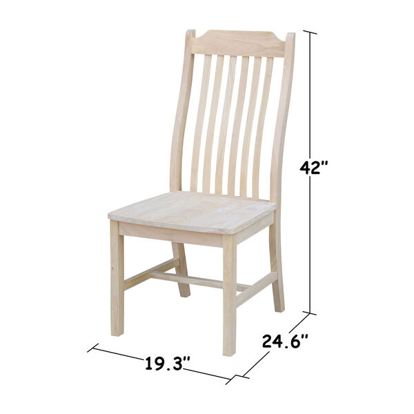 Unfinished Steambent Mission Chair, Set of 2, image 9