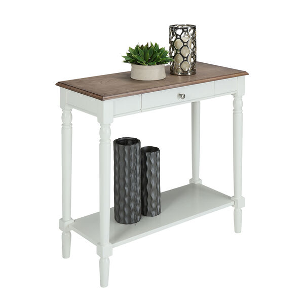 French Country Hall Table with Drawer and Shelf, image 2