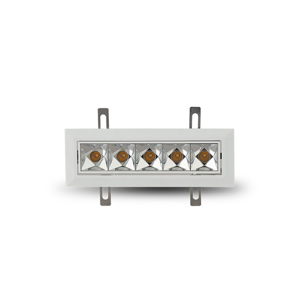 Rubik White Five-Light Adjustable LED Recessed Downlight, image 3