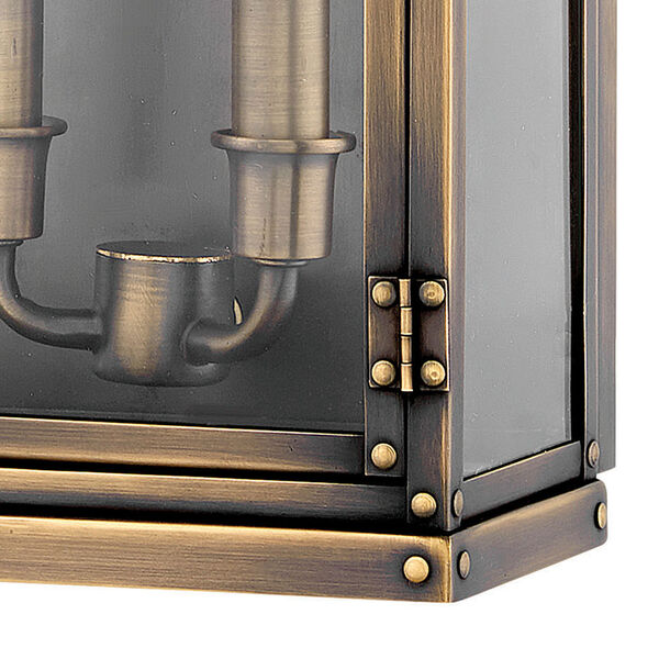 Hamilton Dark Antique Brass Two-Light Outdoor Large Wall Mount, image 2