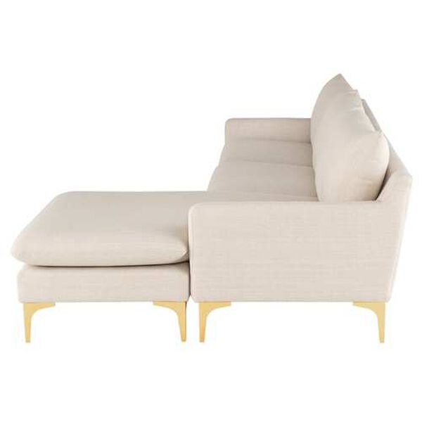 Anders Sand Gold Sectional Sofa, image 2