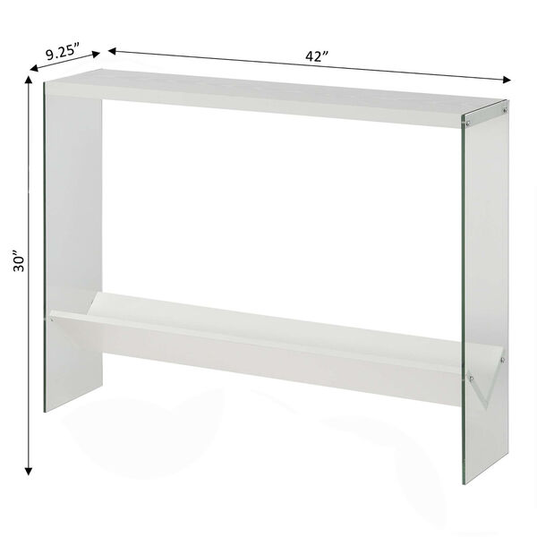 SoHo White Console Table with Shelf, image 5