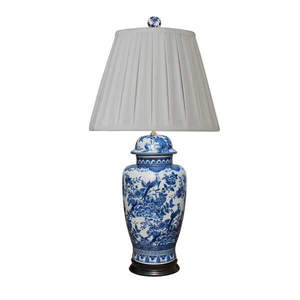 Porcelain Ware Blue and White 29-Inch One-Light Table Lamp, image 1