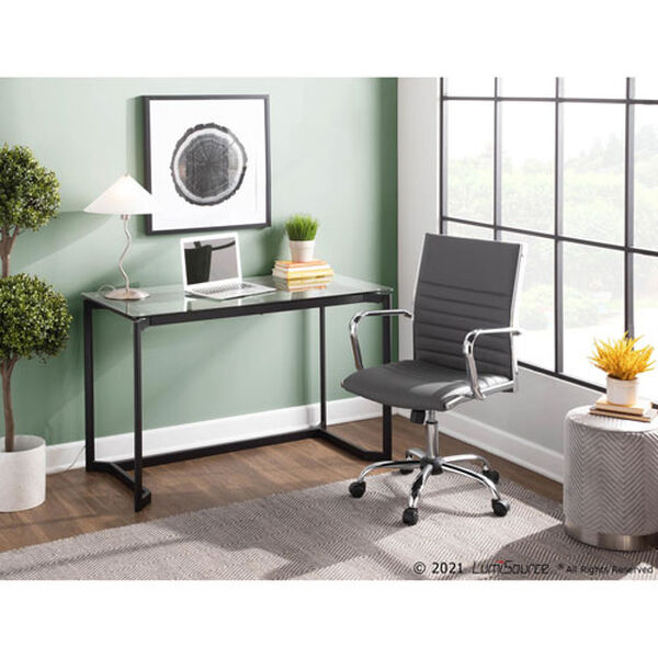 Master Grey Faux Leather Office Chair, image 5