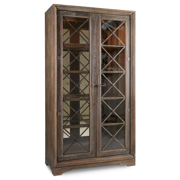 Hill Country Sattler Brown Display Cabinet, image 1