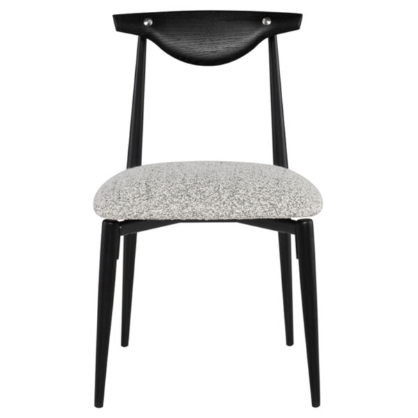 Vicuna Boucle Gray and Black Dining Chair, image 2