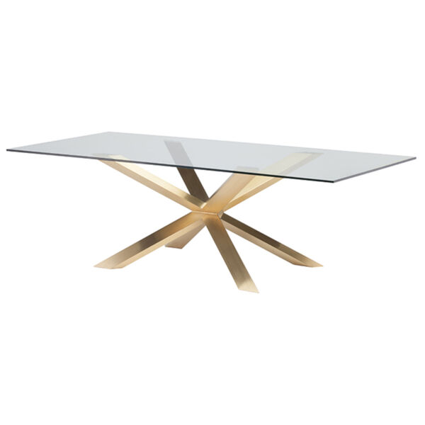 Couture Clear and Gold Dining Table, image 1