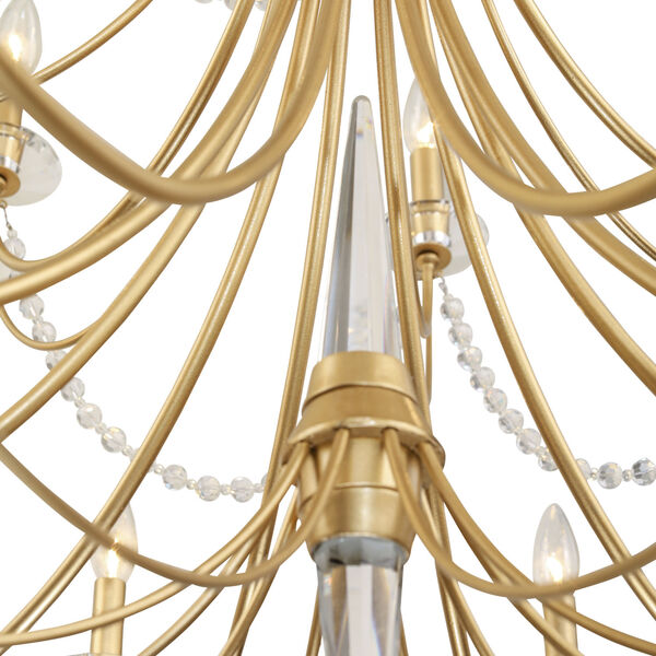 Brentwood French Gold Eight-Light Chandelier, image 4