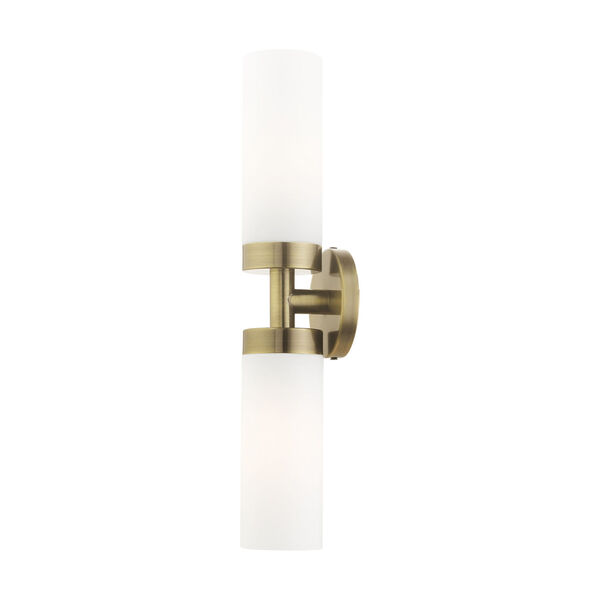 Aero Antique Brass Two-Light ADA Wall Sconce, image 4