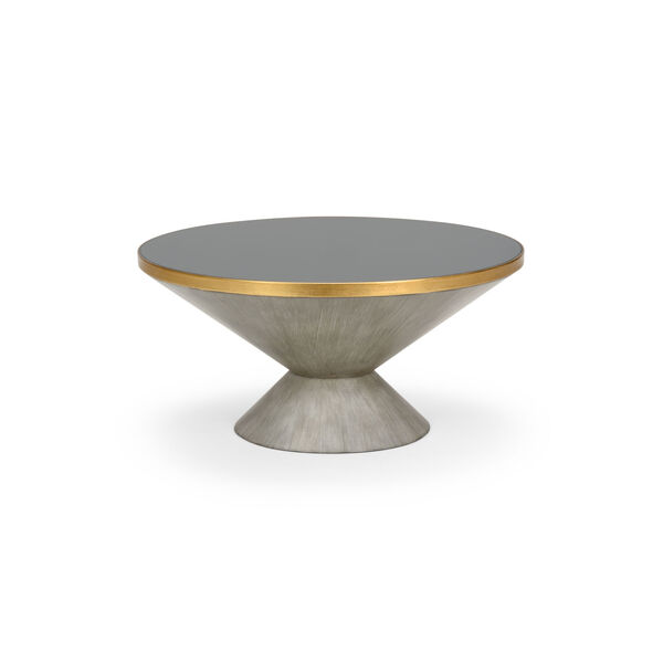 Antique Gray and Antique Gold Cocktail Table, image 1