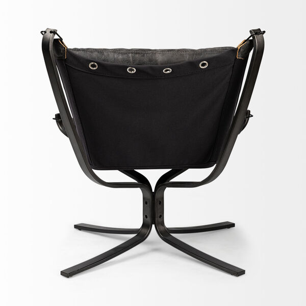 Colarado Black Armless ChairsLeather Suspended Seat Armless Chair, image 5