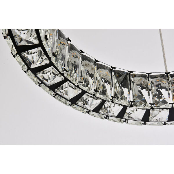 Monroe Black 17-Inch Integrated LED Round Pendant, image 6