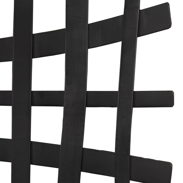 Gridlines Matte Black Wall Decor, image 4