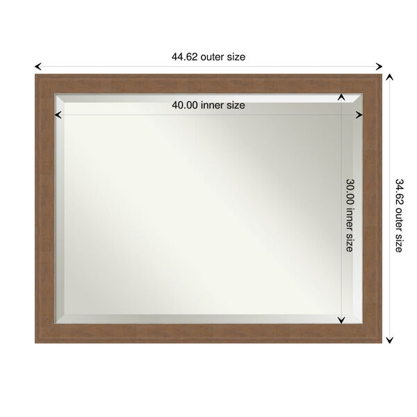 Alta Medium Brown Wall Mirror, image 3