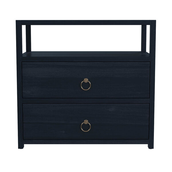 Lark Navy Blue Wide Nightstand with Drawers, image 2