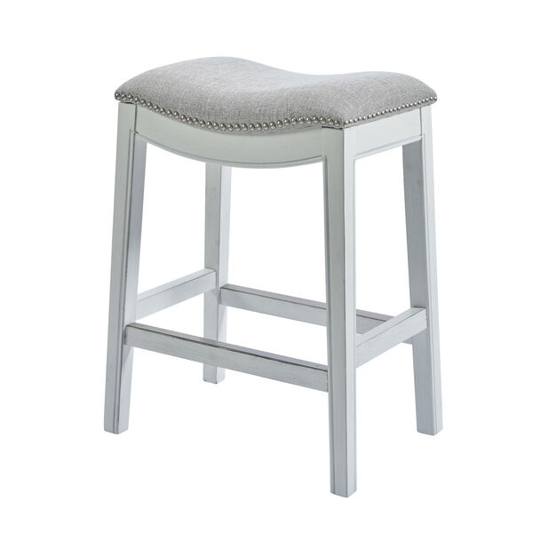 Zoey White 25-Inch Counter Height Stool - (Open Box), image 1