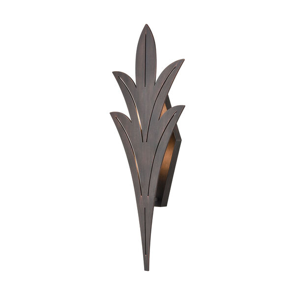 Palm Fronds Bronze Rust LED ADA Wall Sconce, image 2