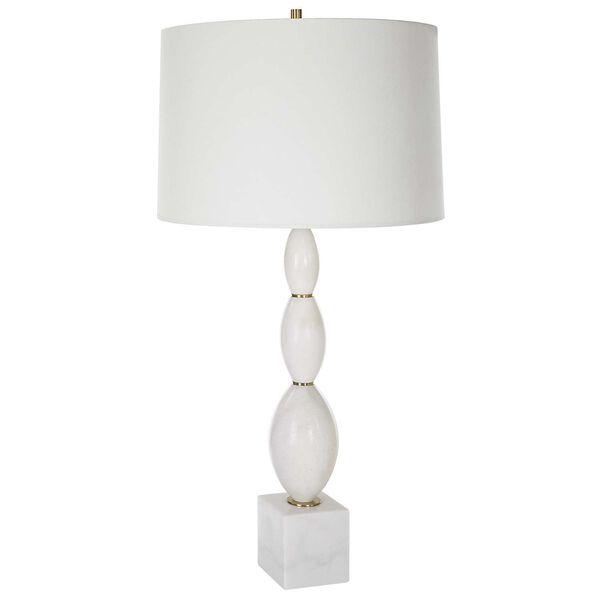 Regalia White and Brushed Brass Marble Table Lamp, image 5