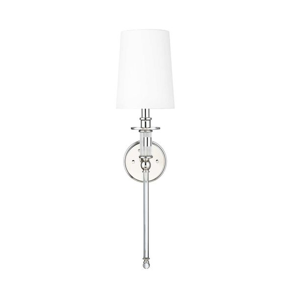 Polished Nickel Seven-Inch One-Light Wall Sconce, image 1