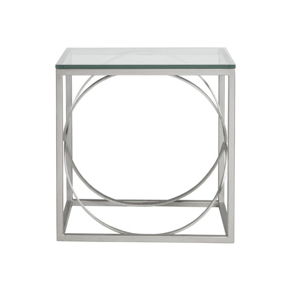 Metal Designs Silver Ellipse Rectangular End Table, image 2