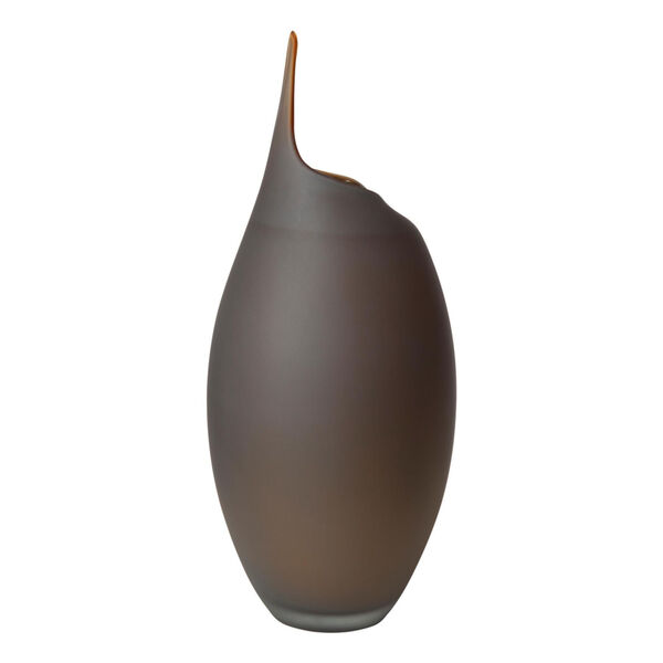 Frosted Gray and Amber Vase, image 6