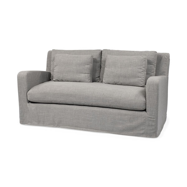 Denly I Flint Gray Slipcover Two Seater Sofa, image 1