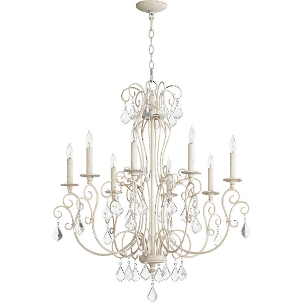 Ariel Persian White Eight-Light 30-Inch Chandelier, image 1